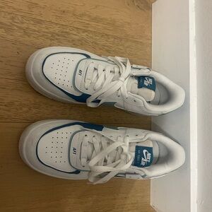 Blue Nike Air Force 1 shadow size women's 9